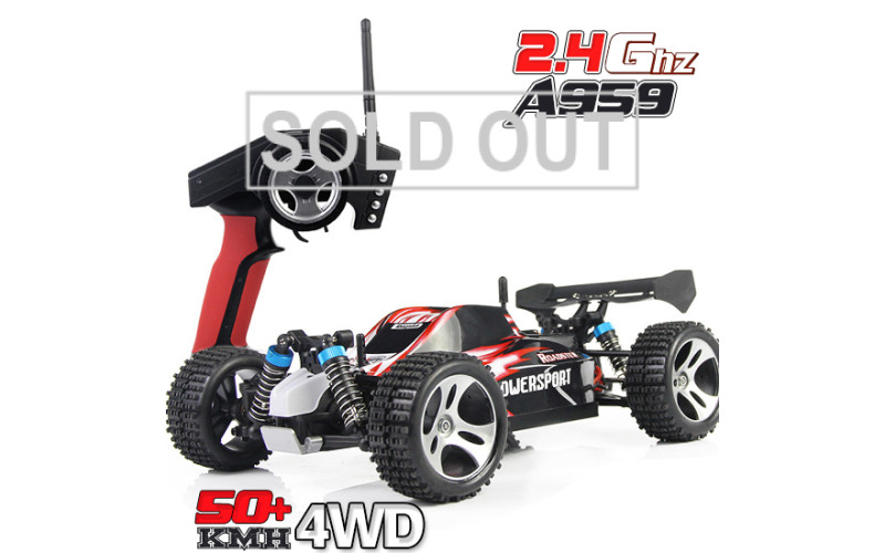 Wltoys A959 Rc Car 1/18 2.4Gh 4WD Off-Road Buggy RTR